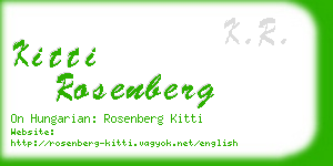 kitti rosenberg business card